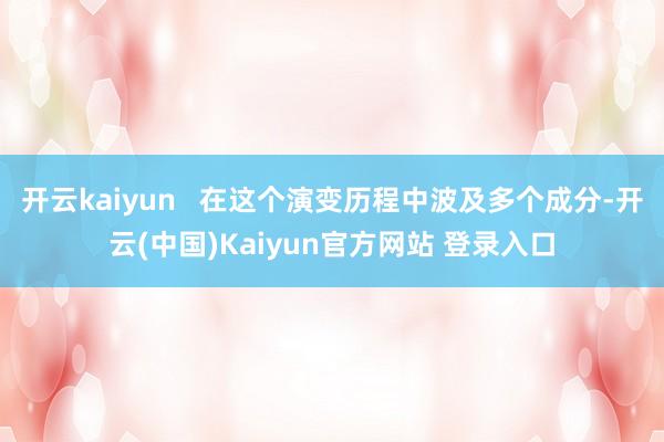 开云kaiyun   在这个演变历程中波及多个成分-开云(中国)Kaiyun官方网站 登录入口